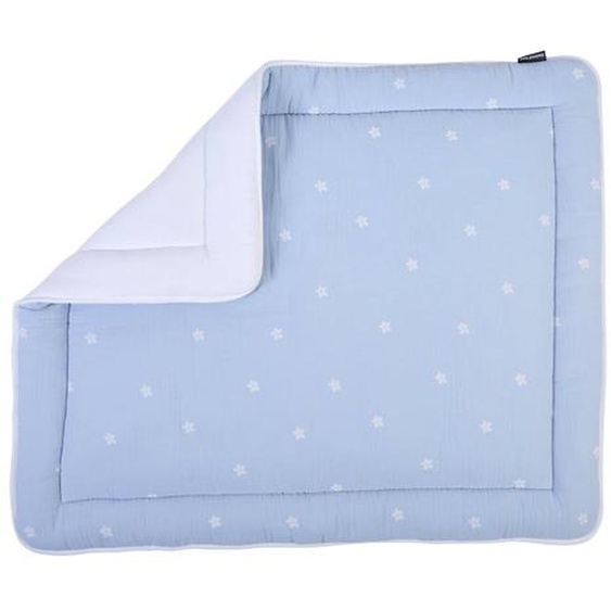 Tapis De Parc Réversible 75x95 Cm Fleur Bleu