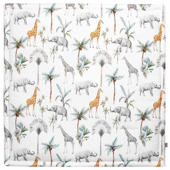 Tapis De Parc Tapis Déveil Réversible Safari Safari, Vert, Gris, Blanc