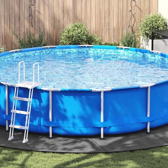 Tapis de piscine Gris clair Ø 610 cm Tissu non tissé