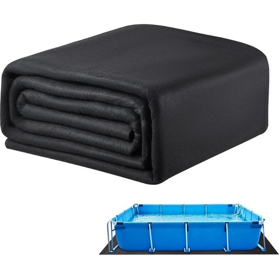 Tapis de piscine rectangulaire 12 x 24 pieds Tapis de piscine ultra-résistant Empêche les perforations