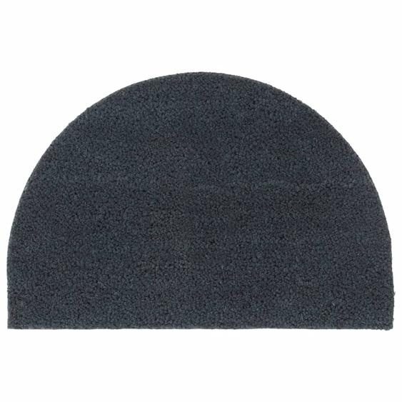 Tapis de porte gris foncé demi-rond 40x60 cm