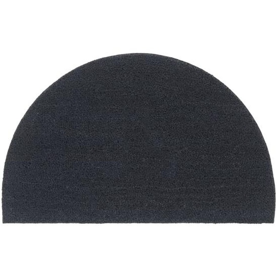 Tapis de porte gris foncé demi-rond 50x80 cm