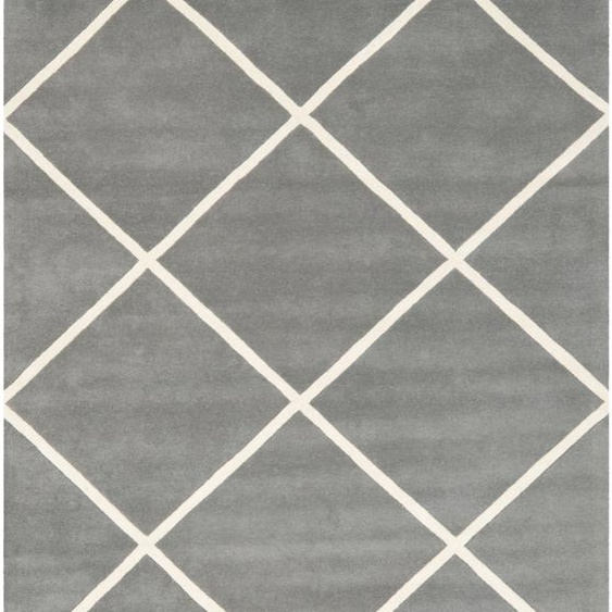 Tapis de salon interieur en  gris fonce & ivoire, 183 x 274 cm