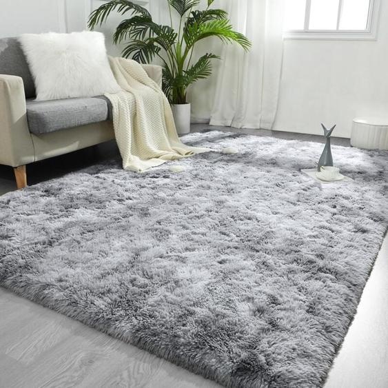Tapis de Salon Shaggy Lavable, 200x300 cm Carpet Moderne Antidérapant Intérieur Longs Moelleux Tapis, Longues Soft Tapis Grand Tapis pour Salon