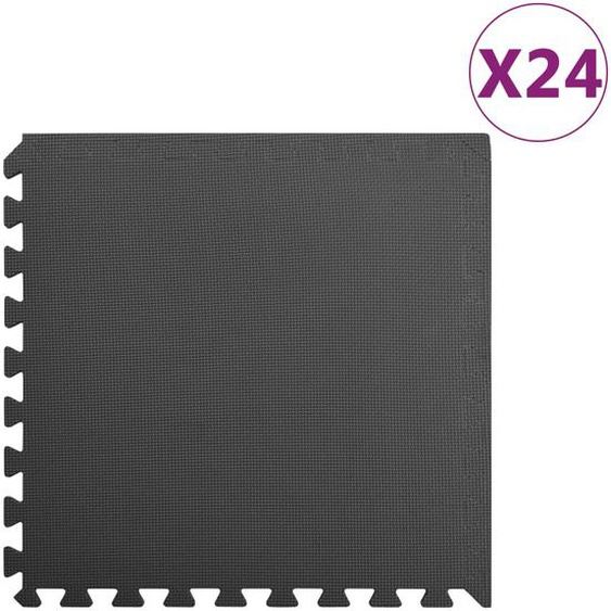 Tapis de sol 24 pcs 8,64㎡ Mousse EVA Noir
