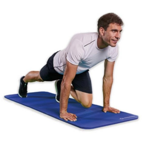 Tapis de sol de fitness, XL, 15 mm, bleu