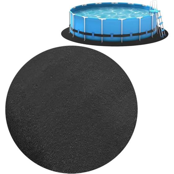 Tapis De Sol De Piscine, , Tapis Piscine Hors Sol, Tapis De Piscine Rond pour Rayures par Perforation, Diamètre 4,6 m