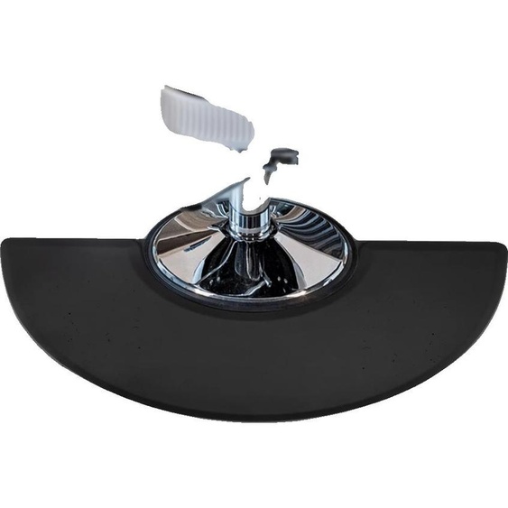 Tapis de sol de salon, matériauPolyuréthane+ PVC, 1,5 m de diamètre, 18 mm dépaisseur, compatible avec les fauteuils de coiffure, forme semi-circulaire
