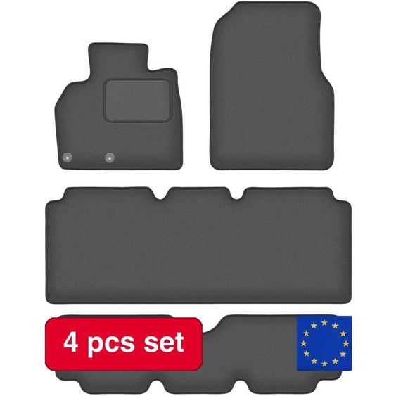 Tapis de sol en velours pour voiture, protection durable, ajustement parfait, gris