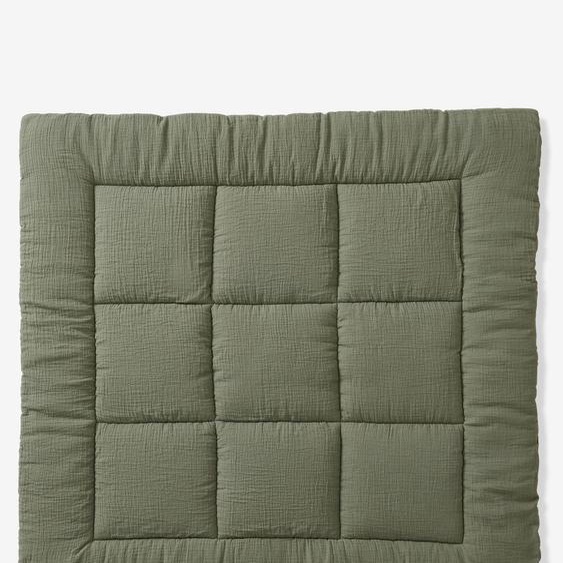 Tapis de sol / Fond de parc uni gaze et percale de coton olive