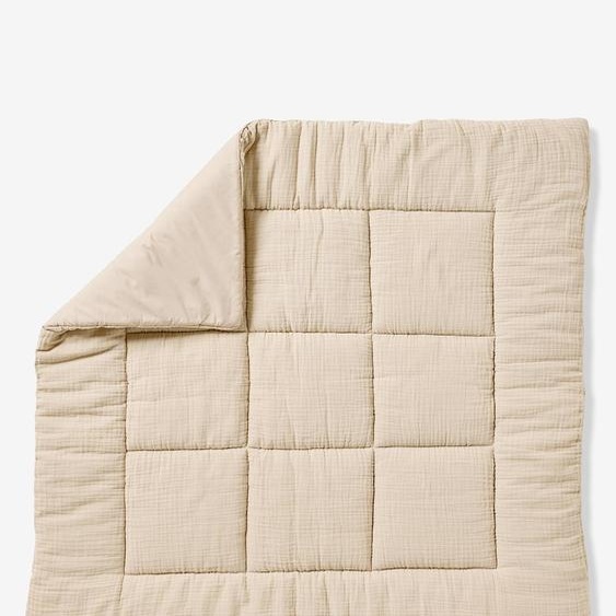 Tapis de sol / Fond de parc uni gaze et percale de coton vanille