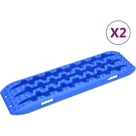 Planches de traction 2 pc Bleu 106x30,5x7 cm Nylon