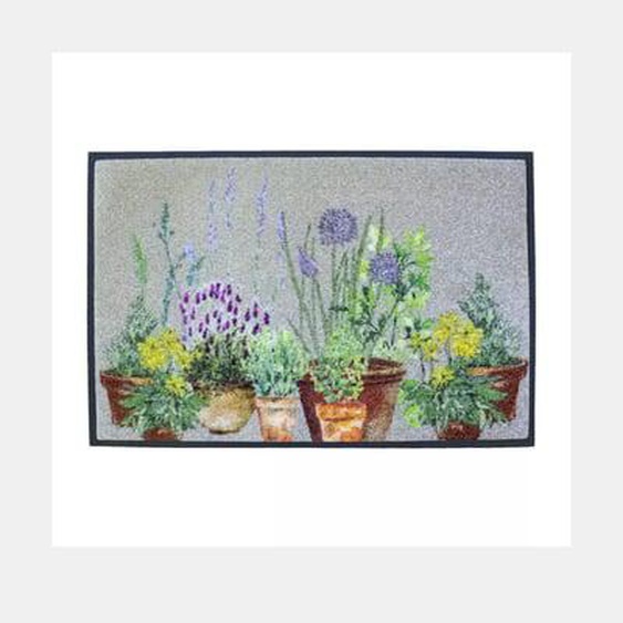 Tapis decor caoutchouc & nylon Aromates beige
