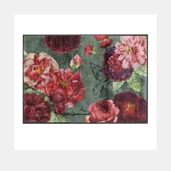 Tapis decor caoutchouc & nylon Bouquet floral multicolore