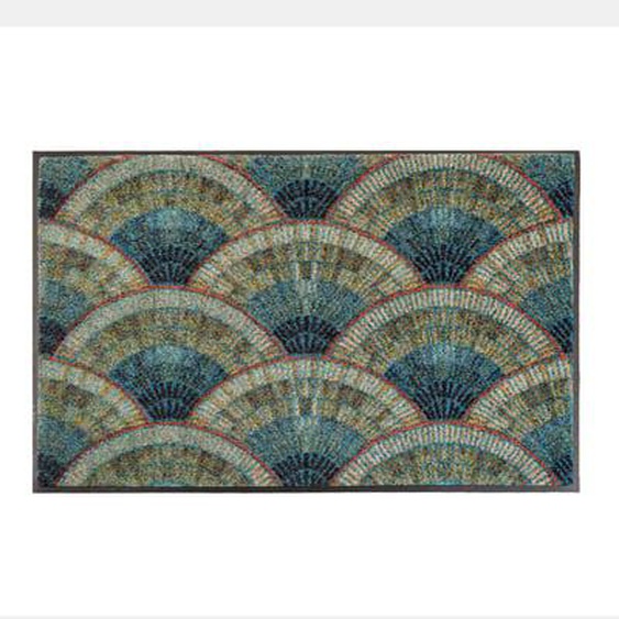 Tapis decor caoutchouc & nylon Ecailles canard