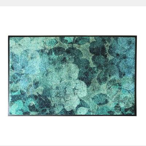 Tapis decor caoutchouc & nylon Evanescence bleu