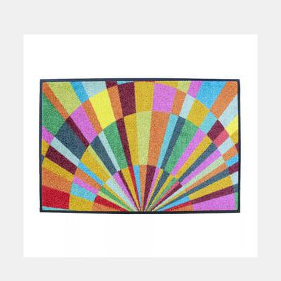 Tapis decor caoutchouc & nylon Eventail multicolore