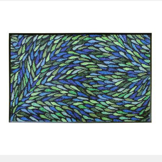 Tapis decor caoutchouc & nylon Gouttes multicolore