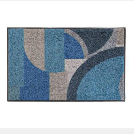 Tapis decor caoutchouc & nylon Livio petrole