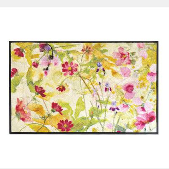 Tapis decor caoutchouc & nylon Souffle fleuri printemps