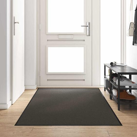 Tapis dentrée Autre Anthracite et noir 120 x 250 cm