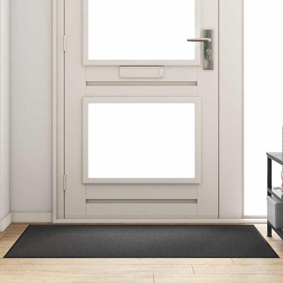 Tapis dentrée Autre Anthracite et noir 90 x 150 cm