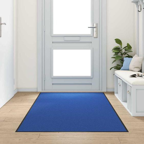 Tapis dentrée Autre Bleu et Noir 120 x 300 cm Polyamide et PVC