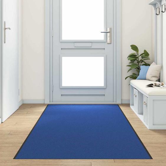 Tapis dentrée Autre Bleu et Noir 120 x 350 cm Polyamide et PVC