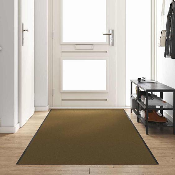 Tapis dentrée Marron et Noir 120 x 400 cm Polyamide et PVC