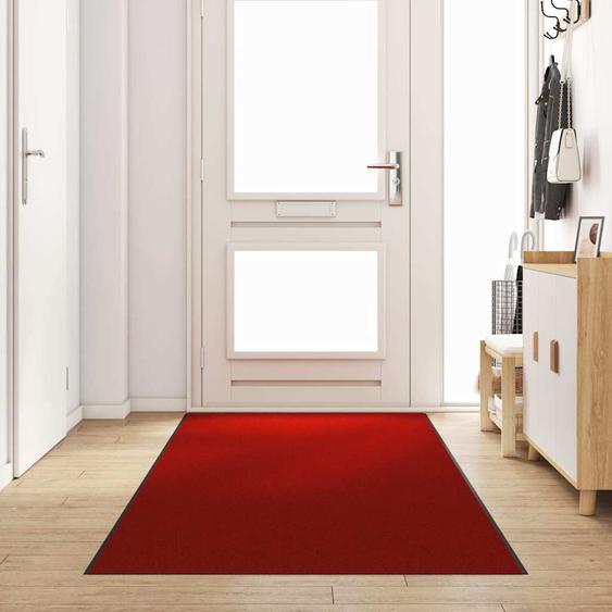 Tapis dentrée Rouge et Noir 120 x 350 cm Polyamide et PVC