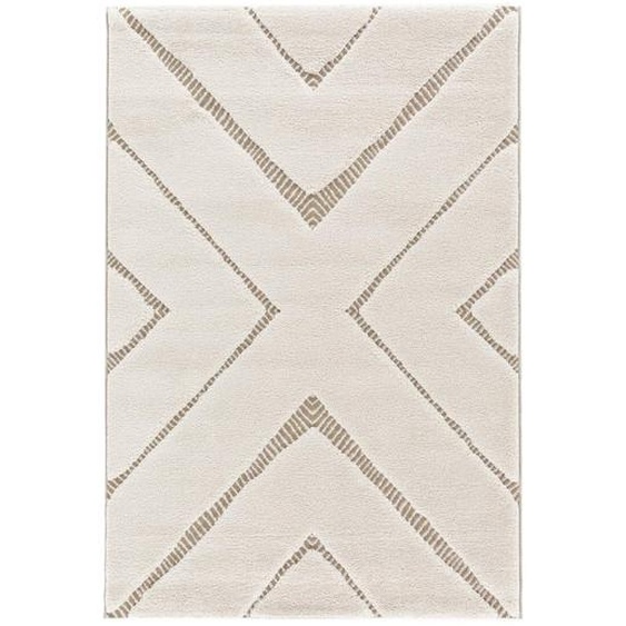 Tapis Design Avec Effet Relief Romy Beige Sable