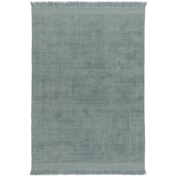 Tapis Design Doux En Laine Et Coton Fait Main Classic Vert Naturel