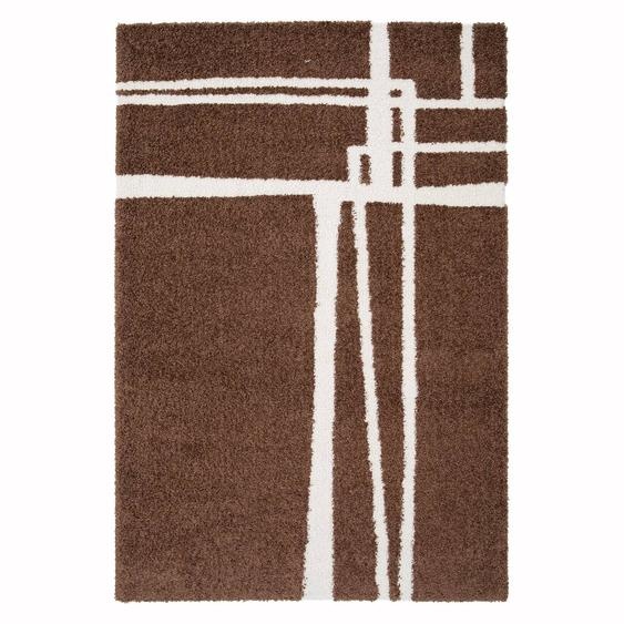 Tapis Design Doux Et Épais Archi Brun Naturel
