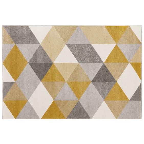 Tapis design GRAFIK 160/230 cm avec motifs graphiques jaunes