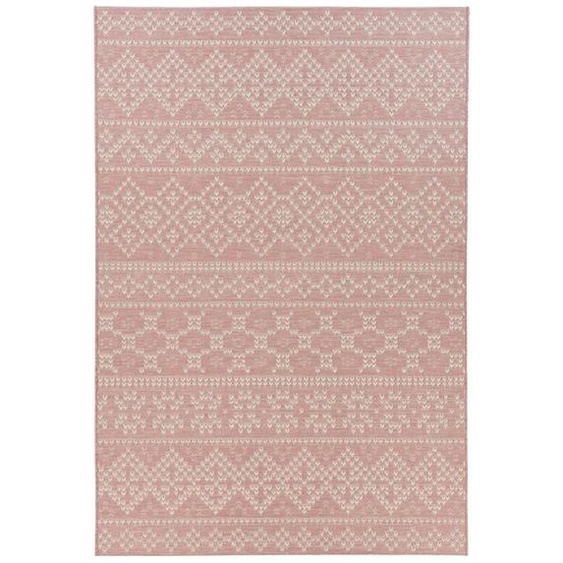 Tapis design INVADER rose avec motifs - 160x230 cm