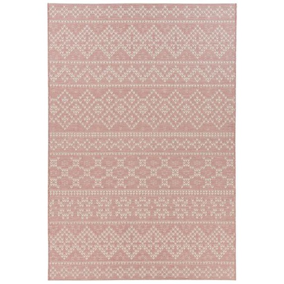 Tapis design INVADER rose avec motifs - 160x230 cm