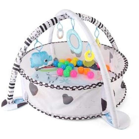 Tapis déveil 2-en-1 TinyMini Rond avec barrière