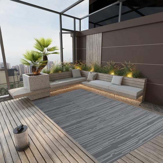 Tapis dextérieur ARAKIL anthracite 140x200 cm PP