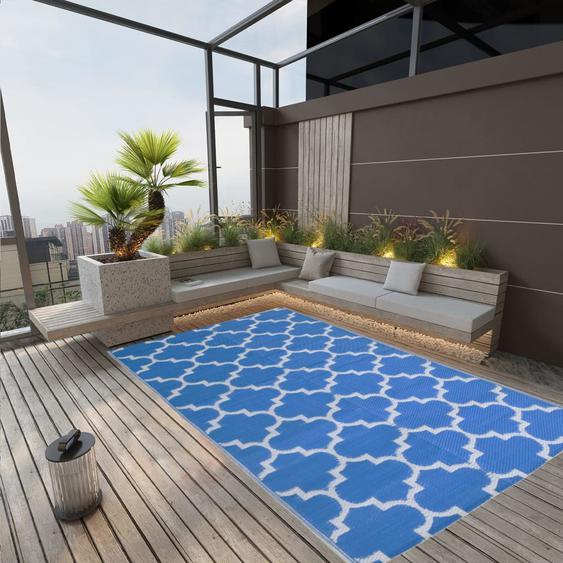 Tapis dextérieur ARAKIL Bleu 190x290 cm PP