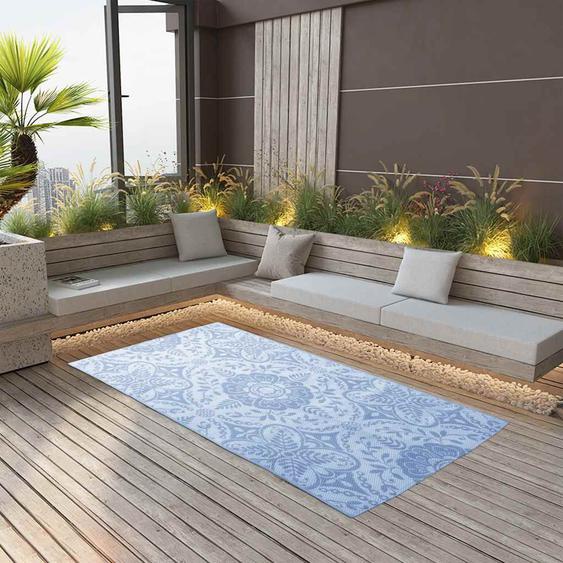Tapis dextérieur ARAKIL Bleu azuré 160x230 cm PP
