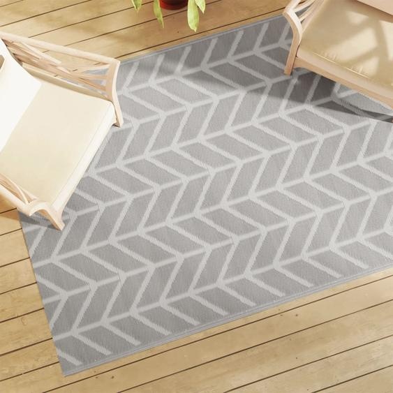 Tapis dextérieur ARAKIL gris 140 x 200 cm PP
