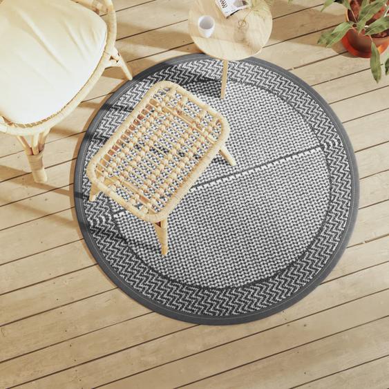 Tapis dextérieur ARAKIL gris Ø120 cm PP