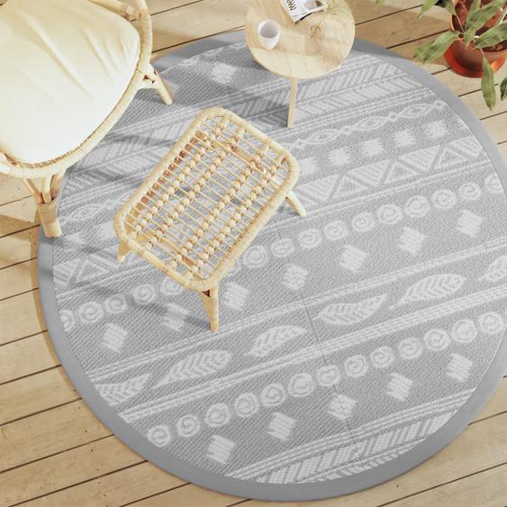 Tapis dextérieur ARAKIL gris Ø160 cm PP