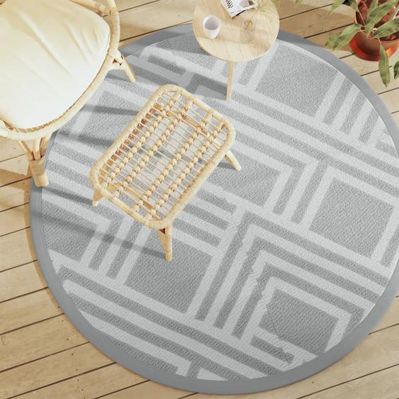 Tapis dextérieur ARAKIL gris Ø160 cm PP