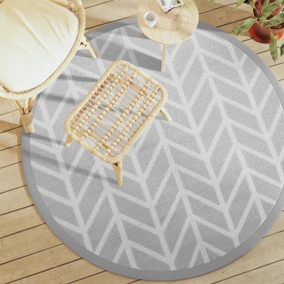 Tapis dextérieur ARAKIL gris Ø160 cm PP