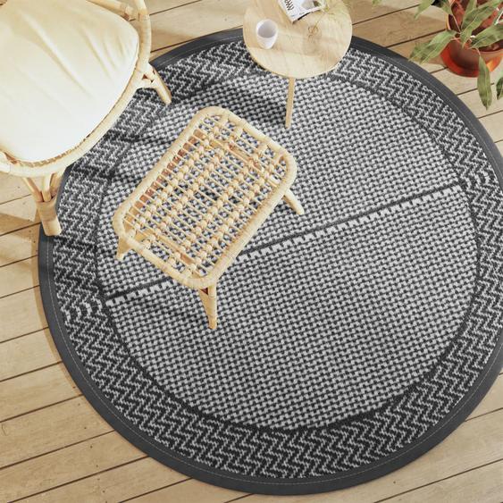 Tapis dextérieur ARAKIL gris Ø160 cm PP