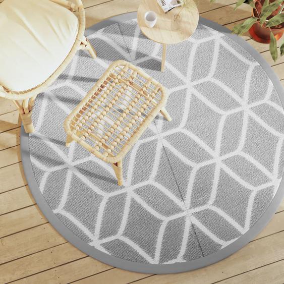 Tapis dextérieur ARAKIL gris Ø160 cm PP