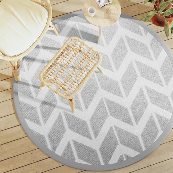 Tapis dextérieur ARAKIL gris Ø160 cm PP