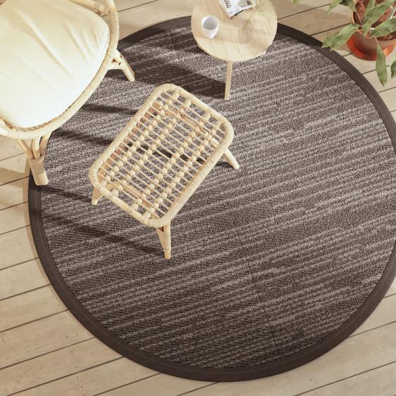 Tapis dextérieur ARAKIL marron Ø160 cm PP