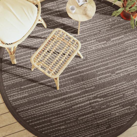 Tapis dextérieur ARAKIL marron Ø200 cm PP